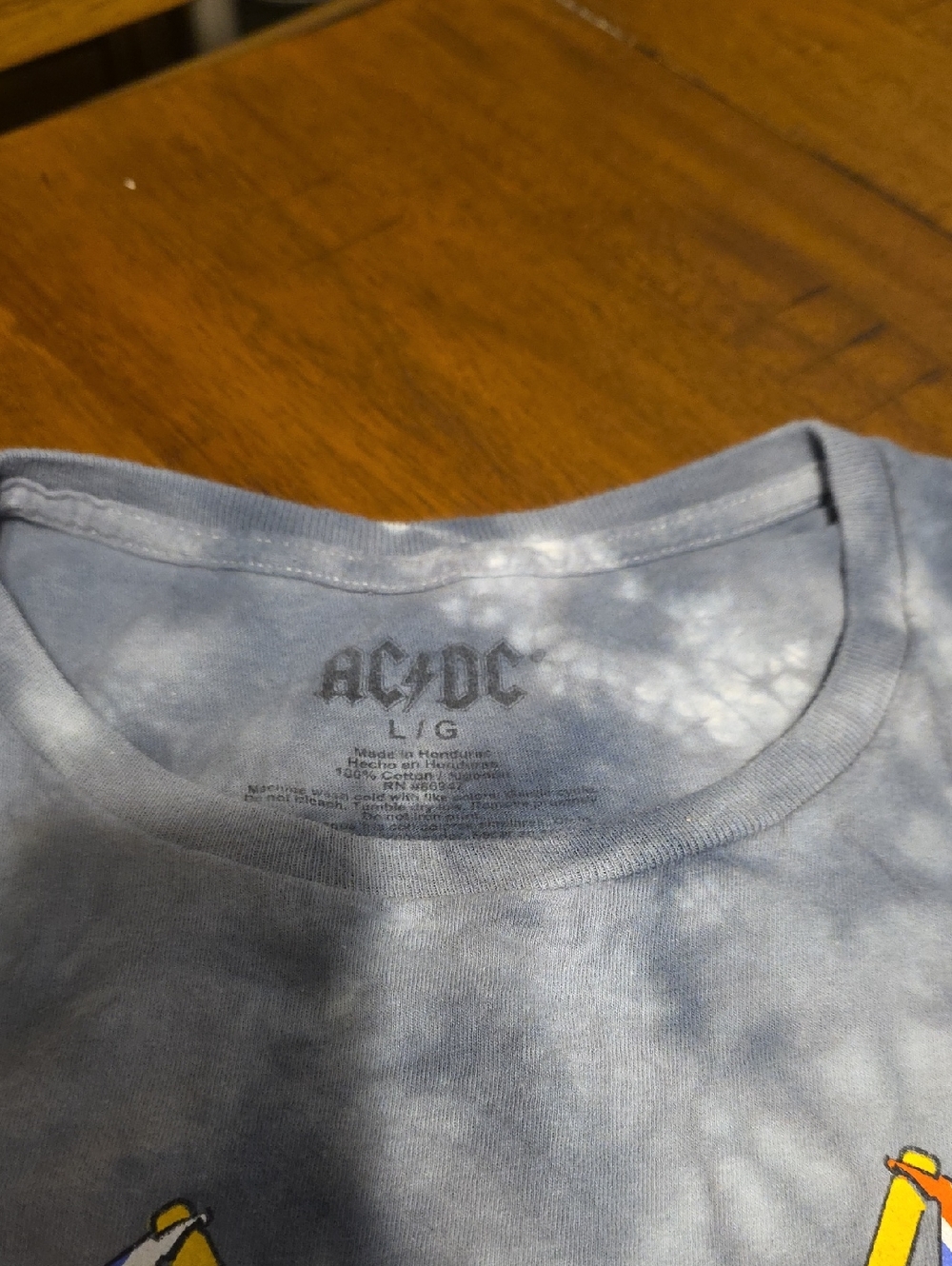 AC/DC 1982 "We Salute You" Tie-Dye Tee Sz L - Picture 6 of 11